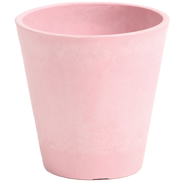 Pot de fleurs rose