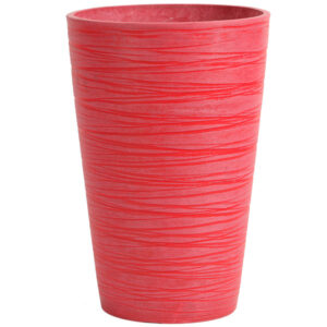 Pot rond tendance pour fleurs ou plantes rouge