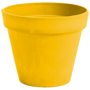 Pot de fleurs composite terralia à rebord teinte jaune Kandinsky