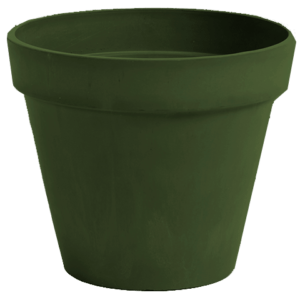 Pot de fleurs composite terralia à rebord teinte vert kiwi