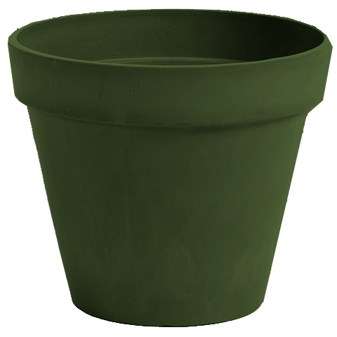 Pot de fleurs composite terralia à rebord teinte vert kiwi