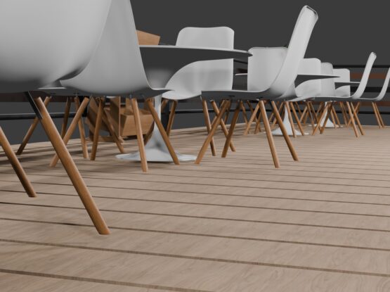 Des terrasses estivales pour la restauration sur une place de parking