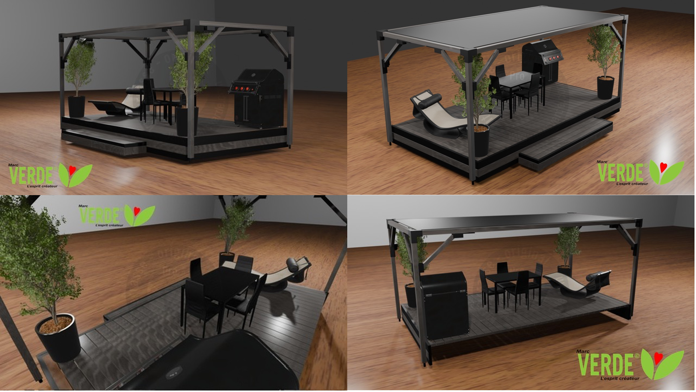 KitTerrasse Pro avec KitPergola Pro